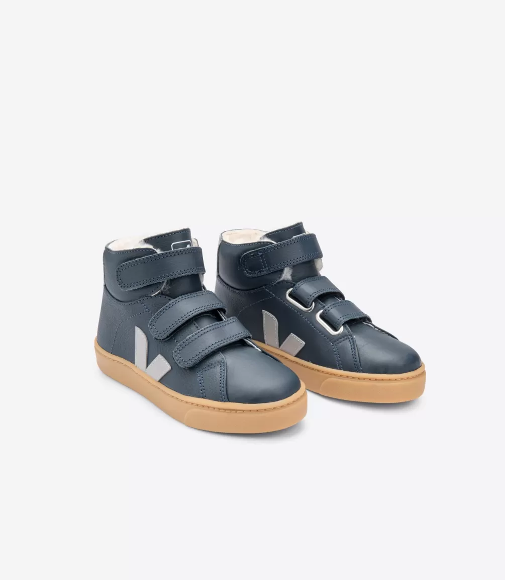 Kids VEJA Kids<ESPLAR MID FURED LEATHER NAUTICO OXFORD GREY